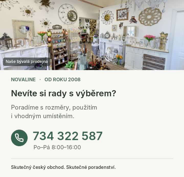 Zákaznická podpora Novaline - poradenství s výběrem produktu