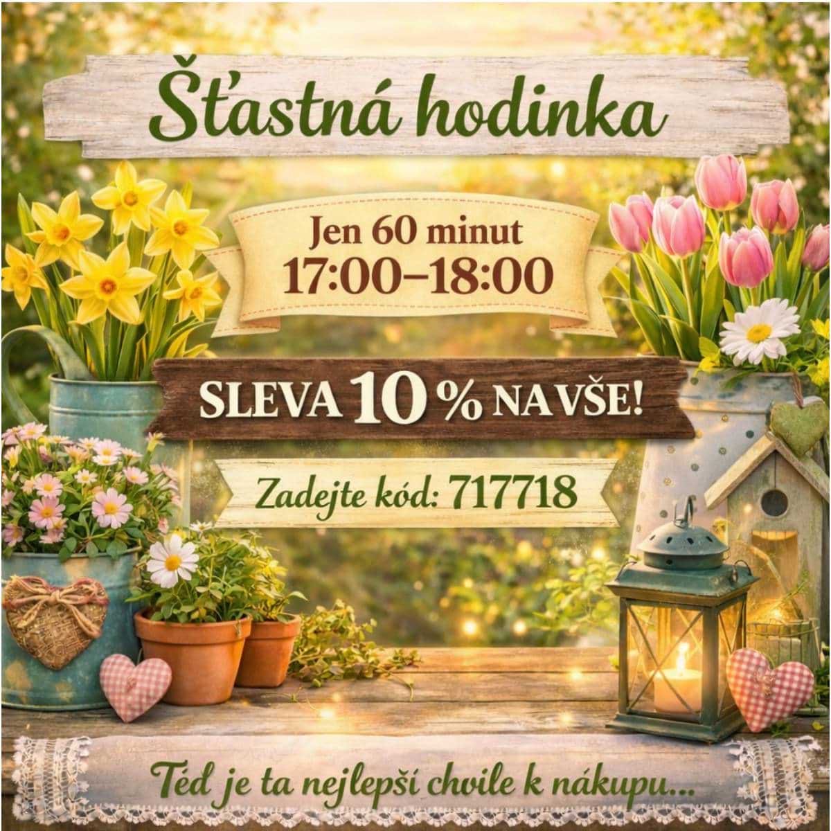 Šťastná hodinka - slevový kód novaline