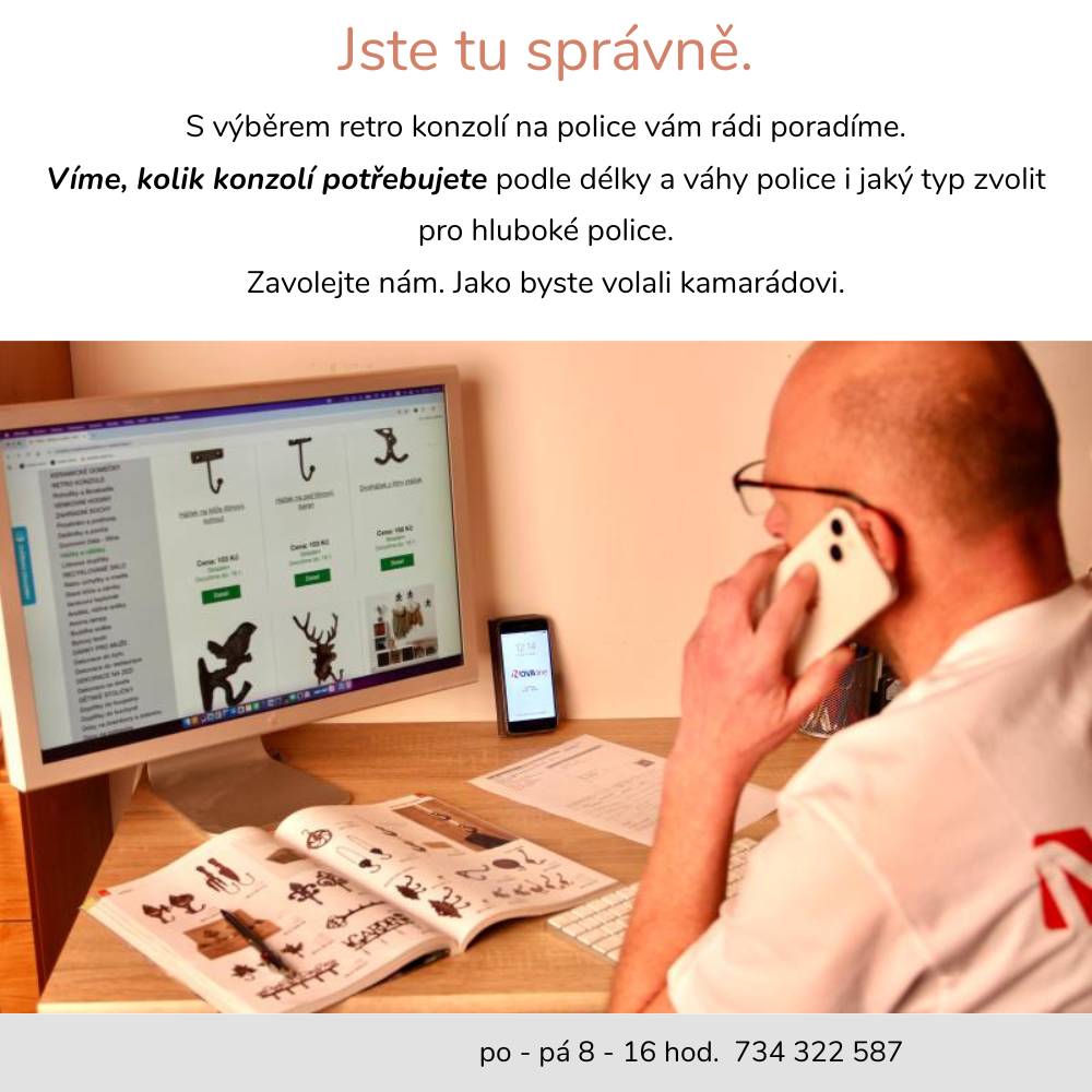 Litinové a kovové konzole na police NOVAline