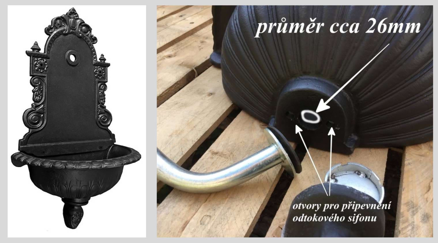 zahradn&iacute; umyvadlo na z&iacute;dce