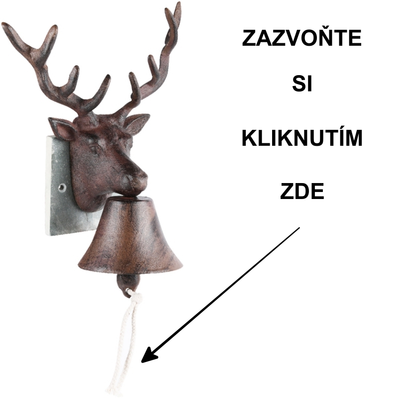 Nástěnný zvonek litina