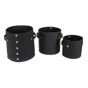3 kusy květináčů z recyklovaných pneumatik 31,4/28,5/24cm