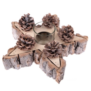 Adventní svícen hvězda 22,5x7x22,5cm