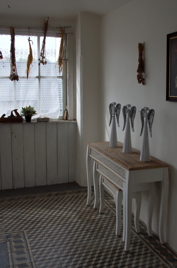 Anděl kovový s flétnou LED