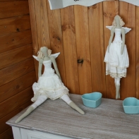 Anděl látkový - andělka 63cm