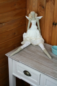 Anděl látkový - andělka 63cm