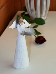 Anděl na čajovou svíčku 15cm