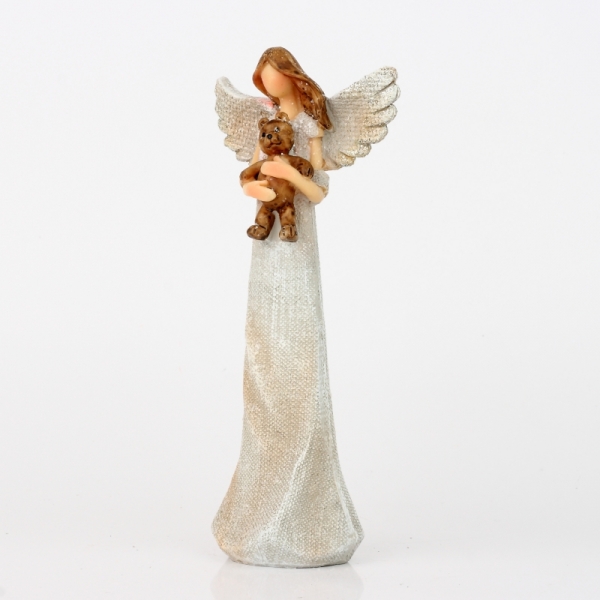 Anděl s medvídkem 20cm