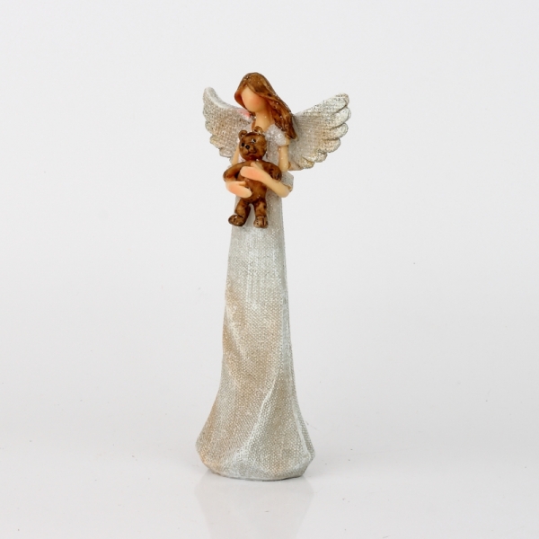 Anděl s medvídkem 20cm