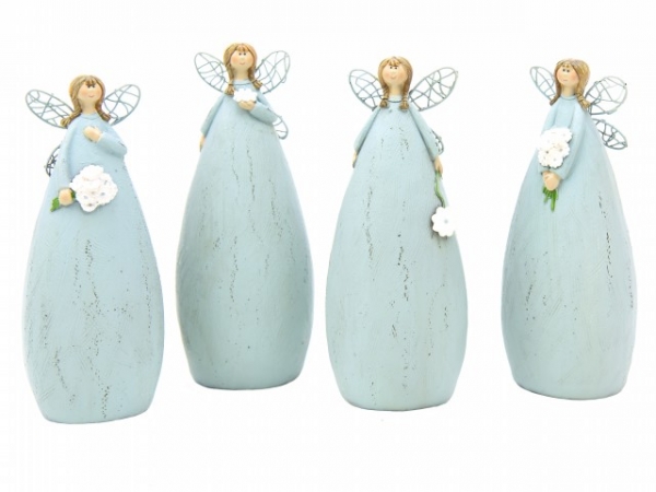 Anděl s modrými šaty 20cm