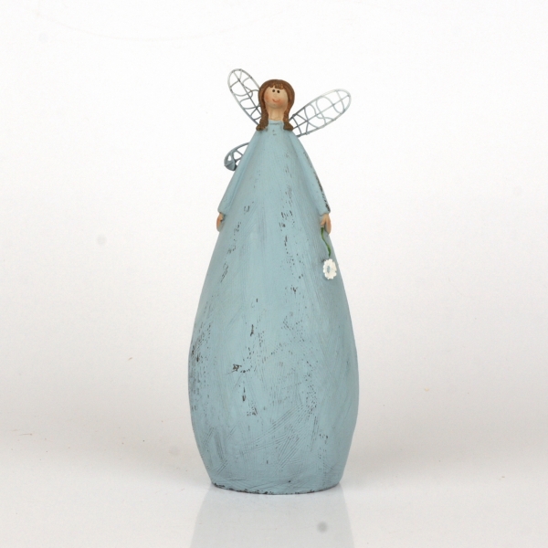 Anděl s modrými šaty 20cm