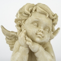 Anděl s podepřenou hlavou 10cm
