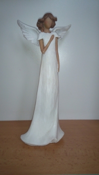 Anděl s rukou na srdci 25cm - POŠKOZENO