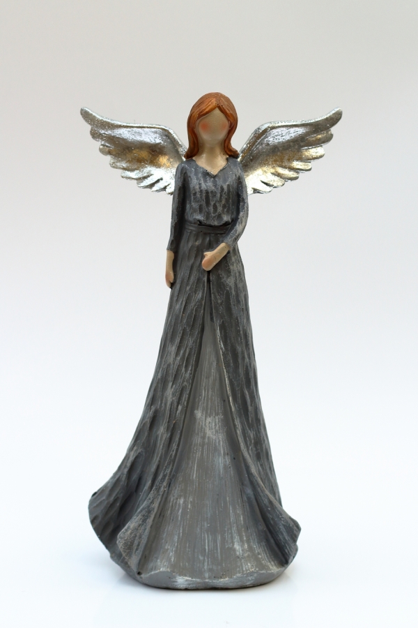 Anděl s šedými šaty XXL Mateřství