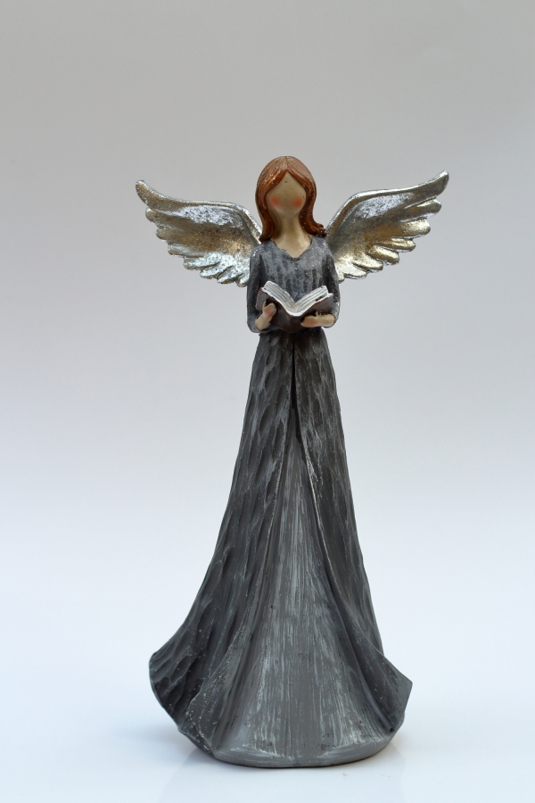 Anděl s šedými šaty XXL Moudrost