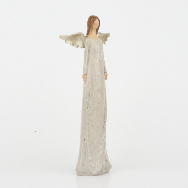 Anděl se třpytivými šaty a zlatými křídly 