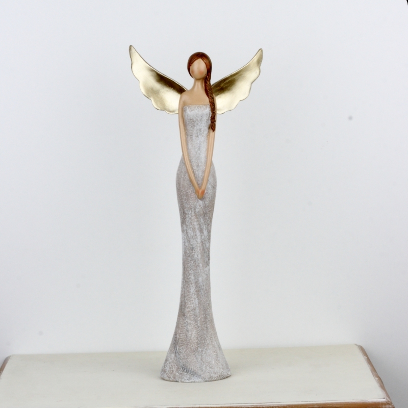 Anděl se zlatými křídly 47cm