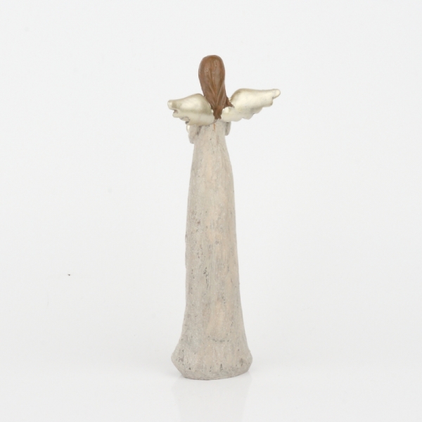 Anděl se zlatými křídly Srdce na pravém místě 15cm