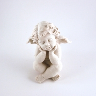 Anděl sedící bílý 22,5cm A