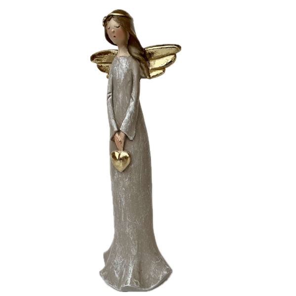 Anděl Serafín se srdíčkem 20,3 cm 