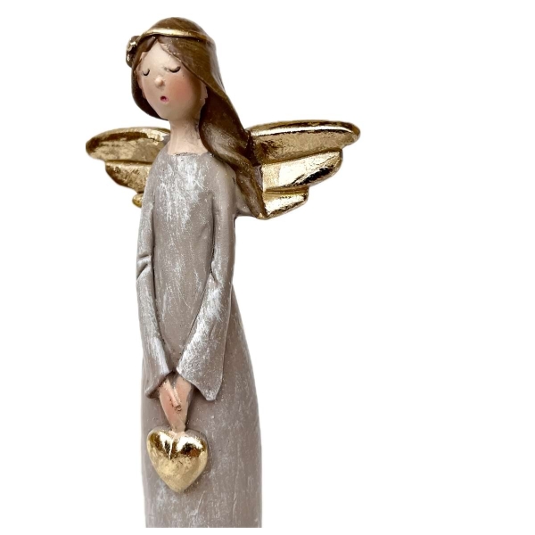 Anděl Serafín se srdíčkem 20,3 cm 