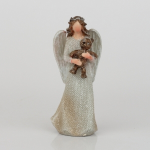 Anděl soška s medvídkem 9,5cm