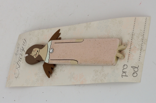 Anděl strážný růžový14x5cm