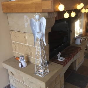 Anděl svícen 15,5×60×15cm