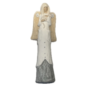 Andělka s kočkou v náručí 34cm