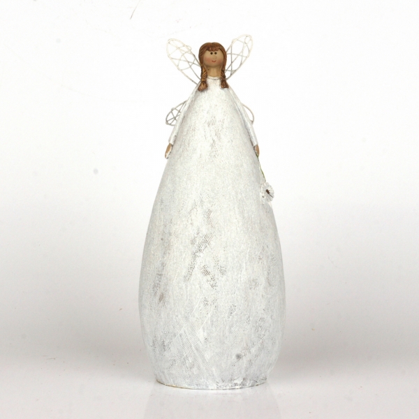 Andělka v bílých šatech 27cm