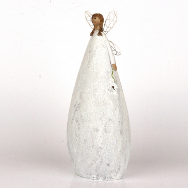 Andělka v bílých šatech 27cm