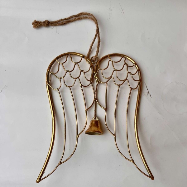 Andělská křídla Auriel se zvonečkem 23 x 18,5 x 1,5 cm