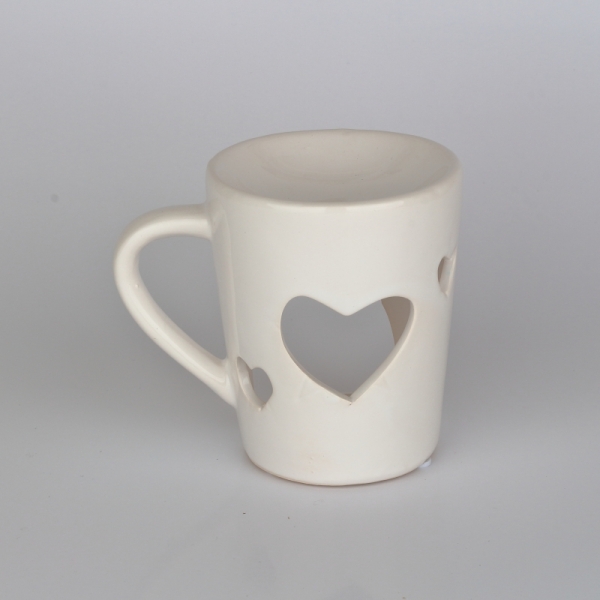 Aroma lampa hrneček se srdcem 12,5×11×9cm