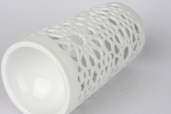 Aromalampa bílá zdobená 14cm