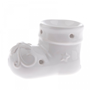 Aromalampa keramická bota bílá