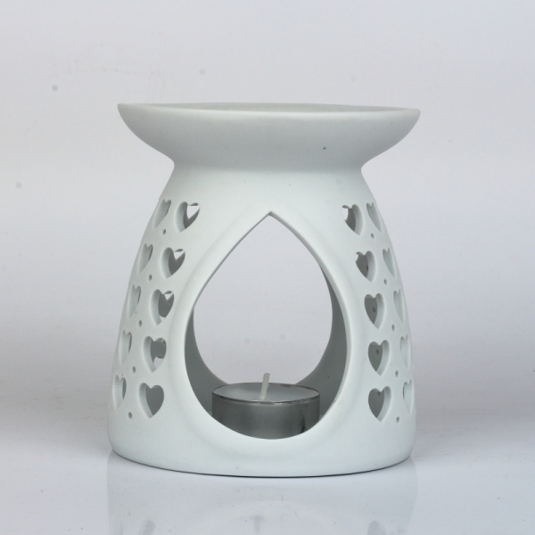 Aromalampa keramická se srdíčky