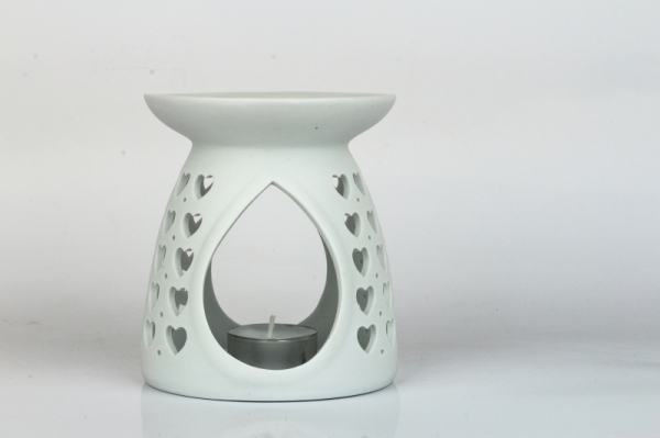 Aromalampa keramická se srdíčky