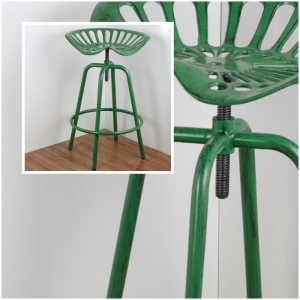 Barová kovová židle traktor Zetor