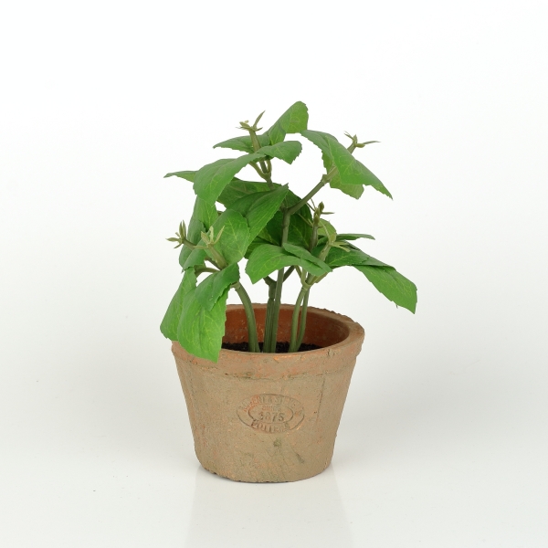 Bazalka v květináči umělá