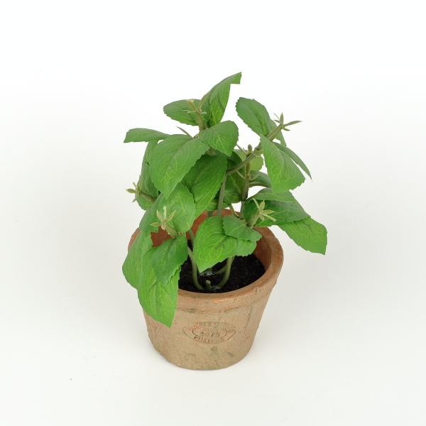 Bazalka v květináči umělá