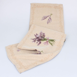 Běhoun na stůl svazek levandule 139x33cm