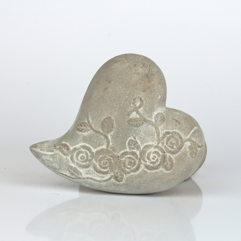 Betonová dekorace srdce 12x12cm
