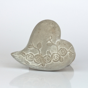 Betonová dekorace srdce 12x12cm