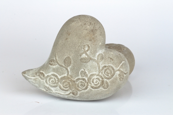 Betonová dekorace srdce 12x12cm