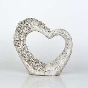 Betonová dekorace srdce 19cm
