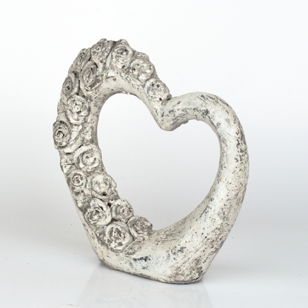 Betonová dekorace srdce 19cm