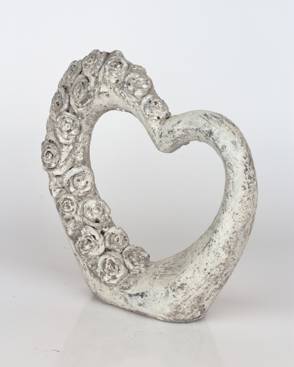 Betonová dekorace srdce 19cm