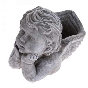 Betonový květináč anděl 16x21x16cm