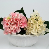 Betonový květináč mísa s motivem růží 23,5cm