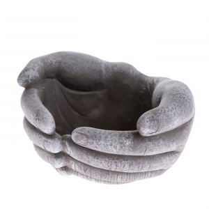 Betonový květináč ruce 16,5x15cm